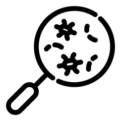 Virus Search Flat Icon Isolated On White Background