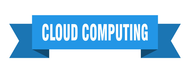 cloud computing ribbon. cloud computing paper band banner sign
