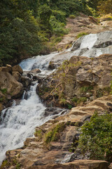 waterfall in the mountains