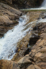 waterfall in the mountains