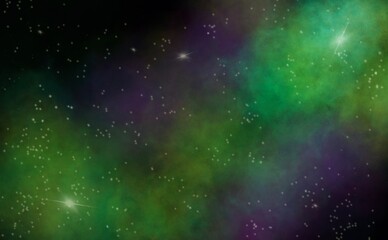 Fototapeta na wymiar Abstract nebulous background with stars. Space background. Stardust. Shining stars. Realistic cosmos, color nebula. Milky Way. Colorful galaxy. Digital art drawing