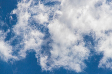 clouds on blue sky close-up copy space