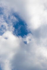 clouds on blue sky close-up copy space