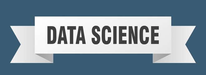 data science ribbon. data science paper band banner sign