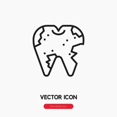 caries icon vector sign symbol