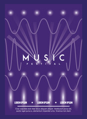 poster music festival, musical creative invitation