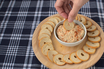 Black olive hummus to dip