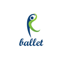 simple and clean logo for ballet 