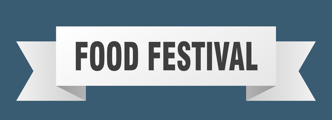 food festival ribbon. food festival paper band banner sign