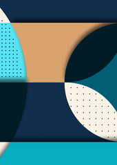 Abstract background with colorful paper cut shapes. Corporate design. Template for a poster, banner, business card, postcard. Vector