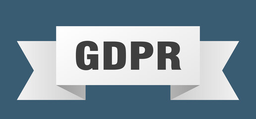 gdpr ribbon. gdpr paper band banner sign