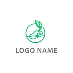 Fototapeta premium simple logo for agriculture and plants