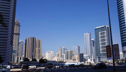 Fototapeta na wymiar Sharjah city buildings