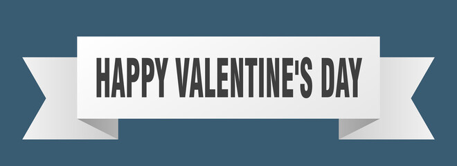 happy Valentine's day ribbon. happy Valentine's day paper band banner sign