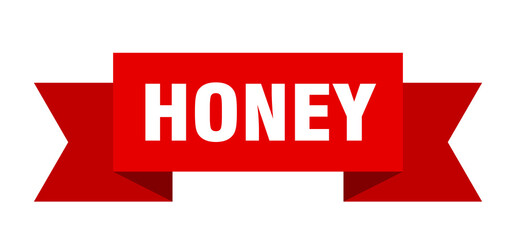 honey ribbon. honey paper band banner sign