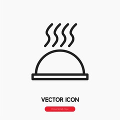 hot meal icon vector sign symbol