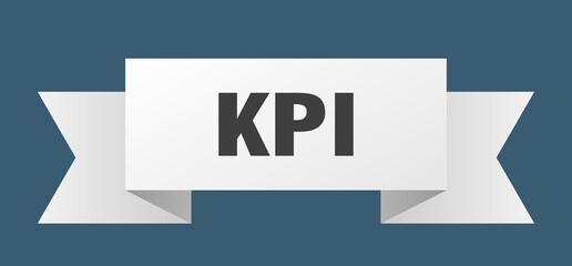 kpi ribbon. kpi paper band banner sign