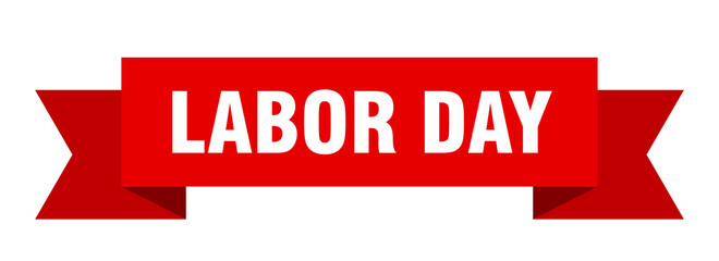 labor day ribbon. labor day paper band banner sign