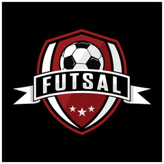 Set of Soccer Football Badge red Logo Design Templates Sport Team Identity Vector Illustrations isolated on white Background