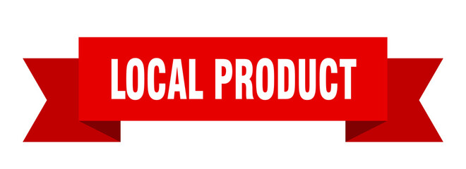 local product ribbon. local product paper band banner sign