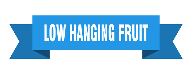 low hanging fruit ribbon. low hanging fruit paper band banner sign