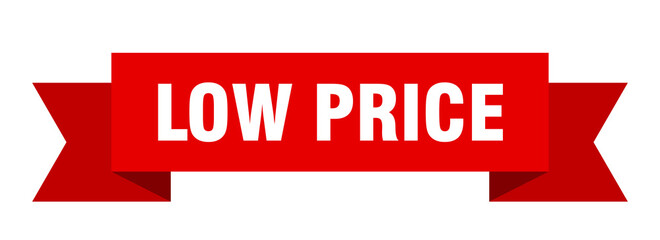 low price ribbon. low price paper band banner sign