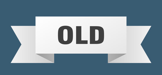 old ribbon. old paper band banner sign