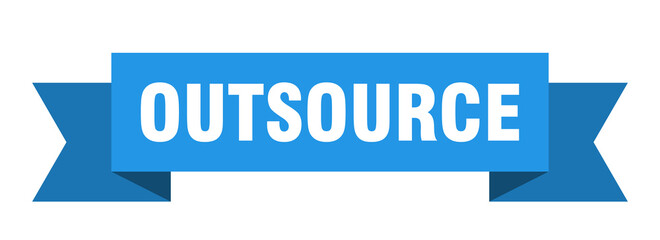 outsource ribbon. outsource paper band banner sign