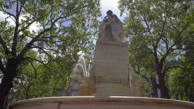 Statue of William Shakespeare, Leicester Square with camera move.

The statue was made in 1874 and is in the public domain, it has no copyright.