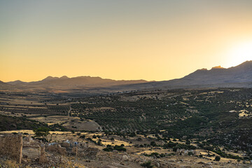 The djebel Zaghouan in the sunset