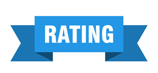 rating ribbon. rating paper band banner sign
