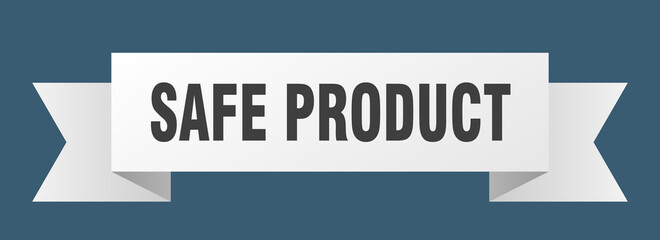 safe product ribbon. safe product paper band banner sign