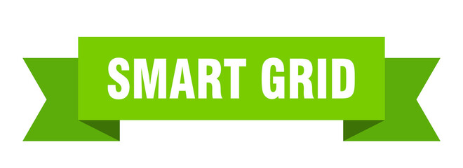 smart grid ribbon. smart grid paper band banner sign