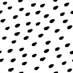 Hand-drawn pattern background with black and white dots and spots. Hand-drawn seamless pattern. Vector isolated illustration.