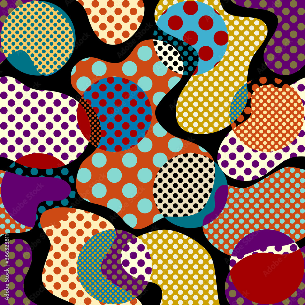Poster paper cut shapes design. seamless vector pattern.