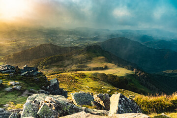 Puesta de sol a la bajada del monte Adarra