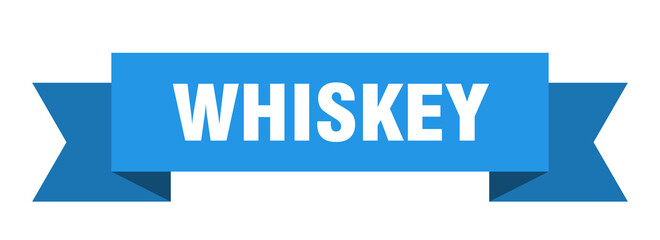 whiskey ribbon. whiskey paper band banner sign