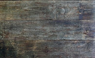 Fototapeta premium Texture of old wooden planks, dark wood, rough texture, planks, rusty nails, horizontal, natural material, natural, grunge, close-up