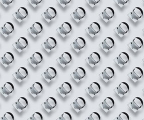Seamless pattern with virtual reality headset. © nuclear_lily