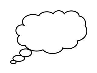 Sprechblase in Wolkenform