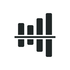 Trading bar chart icon