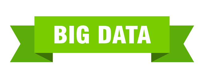 big data ribbon. big data paper band banner sign