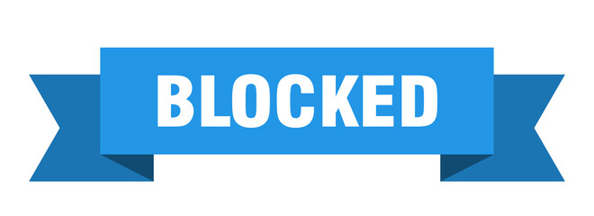 blocked ribbon. blocked paper band banner sign