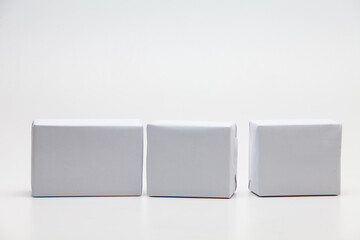 Gift white box stand on white