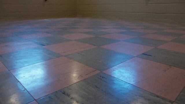 Cancer Causing Asbestos Vinyl Tile in Old Home Basement Laundry Room Floor