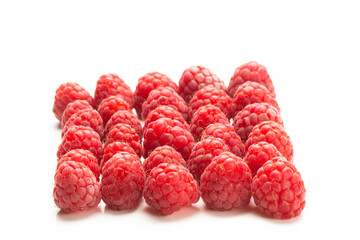 Tasty red raspberry background.