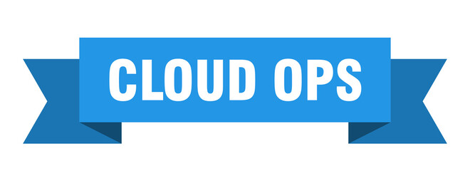 cloud ops ribbon. cloud ops paper band banner sign