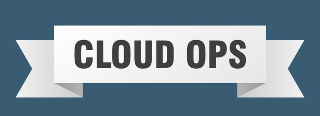 cloud ops ribbon. cloud ops paper band banner sign