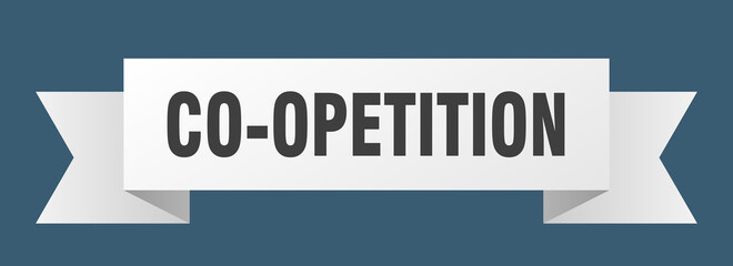co-opetition ribbon. co-opetition paper band banner sign