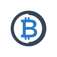 Obraz premium Bitcoin icon
